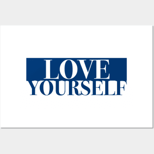 Love Yourself (Light Mint Background) Posters and Art